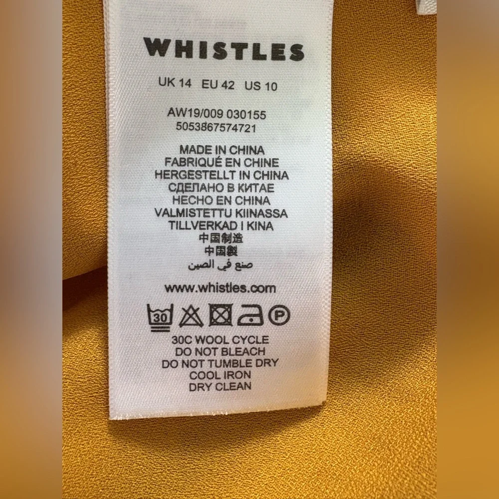 Whistles Midi Tiered‎ Skirt 10 Yellow Ikat Animal Midi Skirt